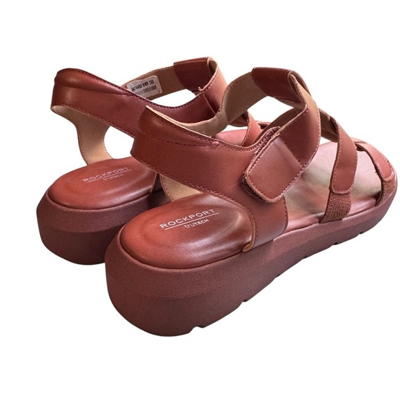 Rockport Abbie Brown T-Strap Fisherman Sandals Size 10 - Picture 5 of 14